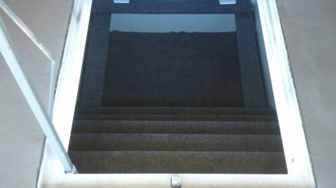 Under Garage Storm Shelter Elite Series Stairs