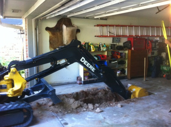 Under Garage Storm Shelter Elite Series Installation 2