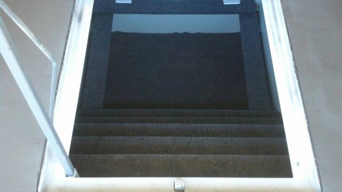 Under Garage Storm Shelter Elite Series Stairs